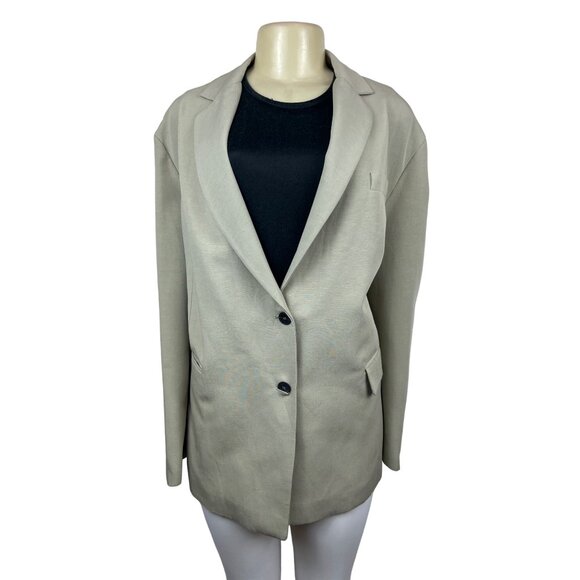 Zara Women’s Notched Lapel Grey Blazer Sz M-L Office Attire - Picture 1 of 8